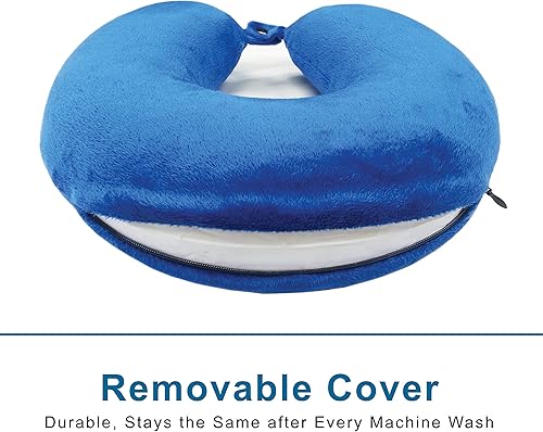 Miniatura 5 de Almohada viajera para cuello Memory Foam Azul Estándar