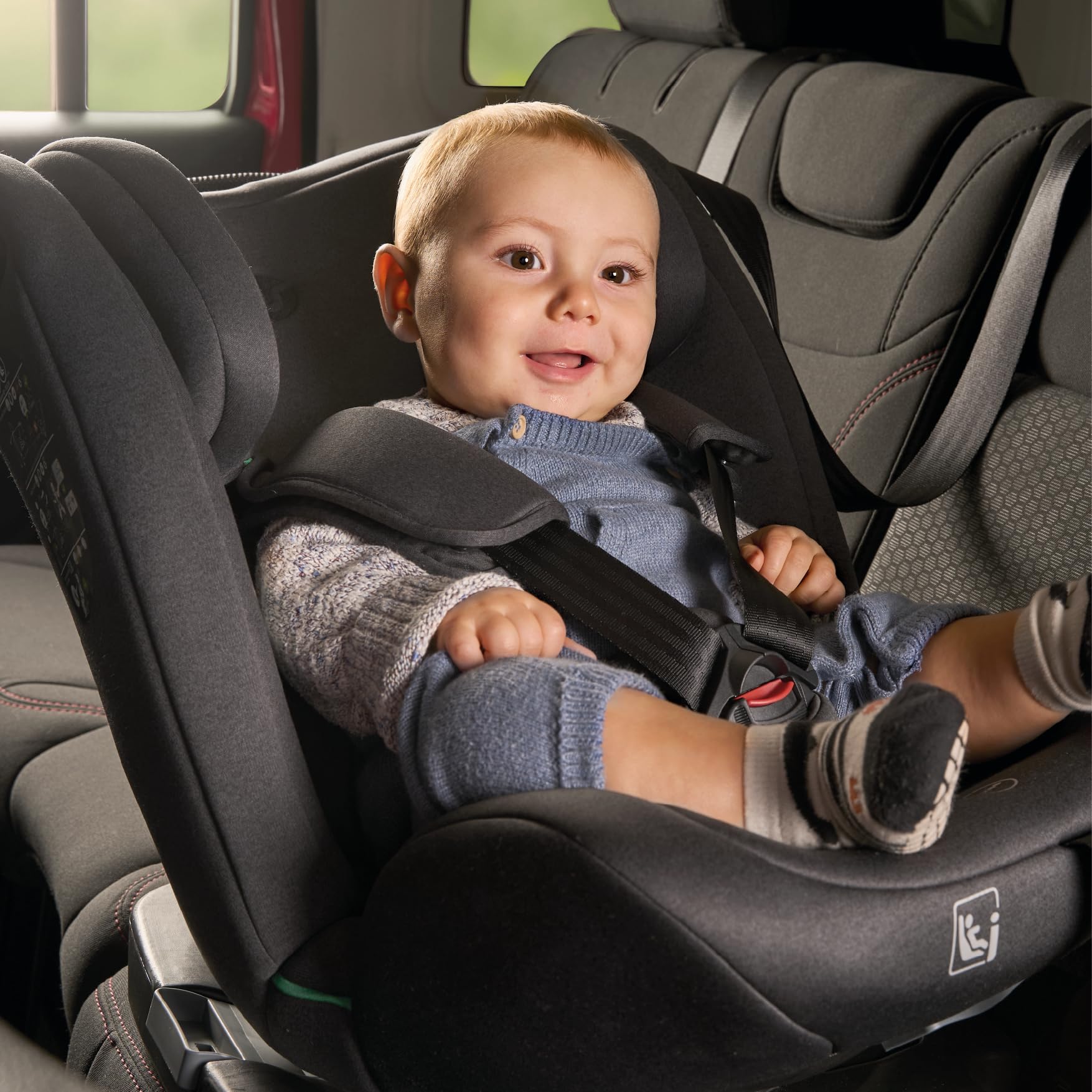 ms 1864 Ładny fotel samochodowy Grupa 0 1 2 3 Isofix, Obrót 360º, Sps Plus, Maksymalna długość 18 kg i pokrywa seryjna, Unisex, czarny, jeden rozmiar