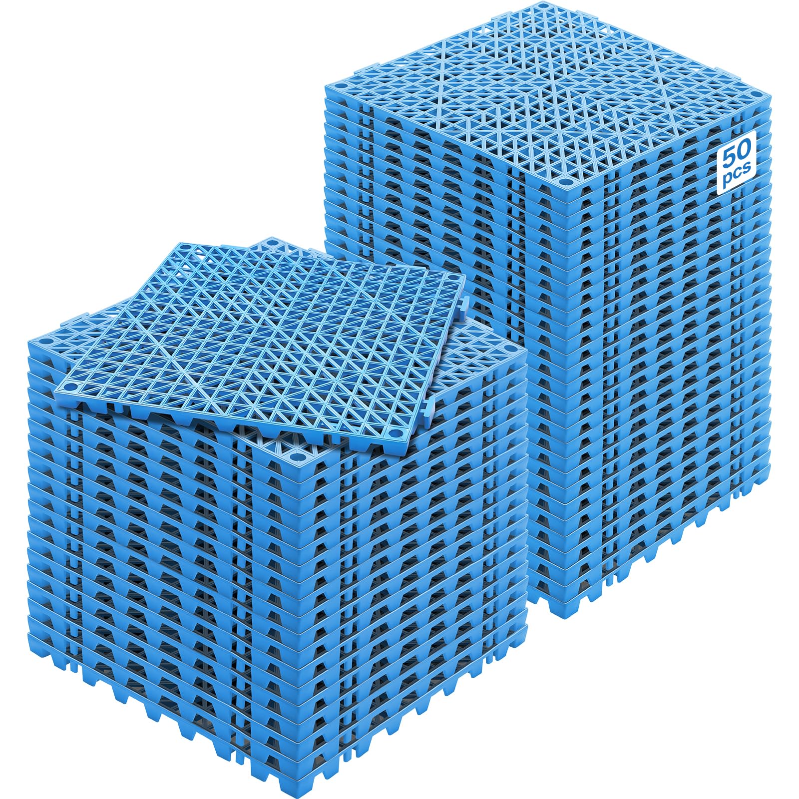 VEVOR Płytki nachodzące na siebie 50 szt. płytek podłogowych, płytki podłogowe, płytki drenażowe, płytki podłogowe 30 x 30 cm, na zewnątrz, kwadratowe płytki podłogowe, taras, PCW, płytki podłogowe,