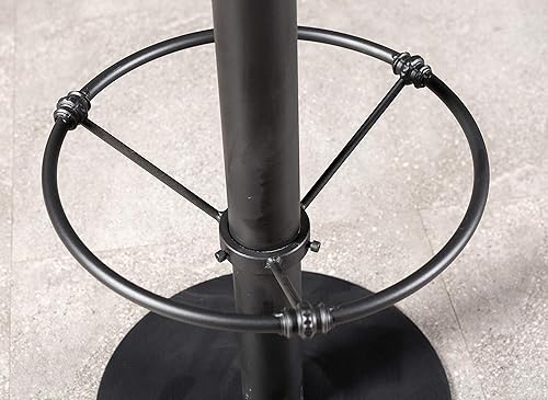 Miniatura 8 de LOKKHAN Mesa de bar industrial rústica de 42 pulgadas de alto, barra de metal redonda de 19.68 pulgadas de diámetro, barra de metal, altura