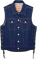 カドヤ　バイカーデニムベスト　3L Denim vest no collar | Kadoya official online shop | SOLID