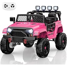 Firstness 2026 New 24V Remote Control Ride on Cars for Kids, 4WD 800W, Pink