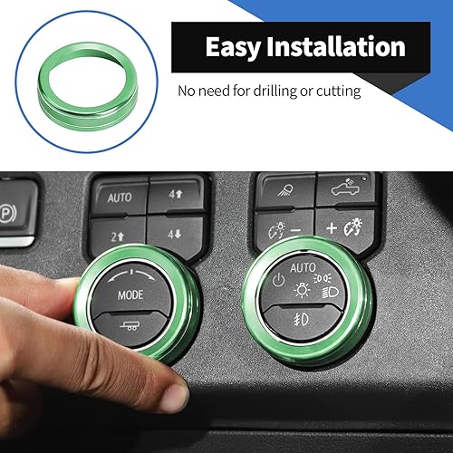 Miniatura 6 de Voodonala Cubierta de anillo para interruptor de consola central Chevy Silverado 2022+, cubierta interior del botón del interruptor del tablero