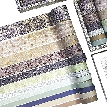 海外マステ　花　巻売り　まとめて　B 海外マステ 20巻まとめ売り 花B