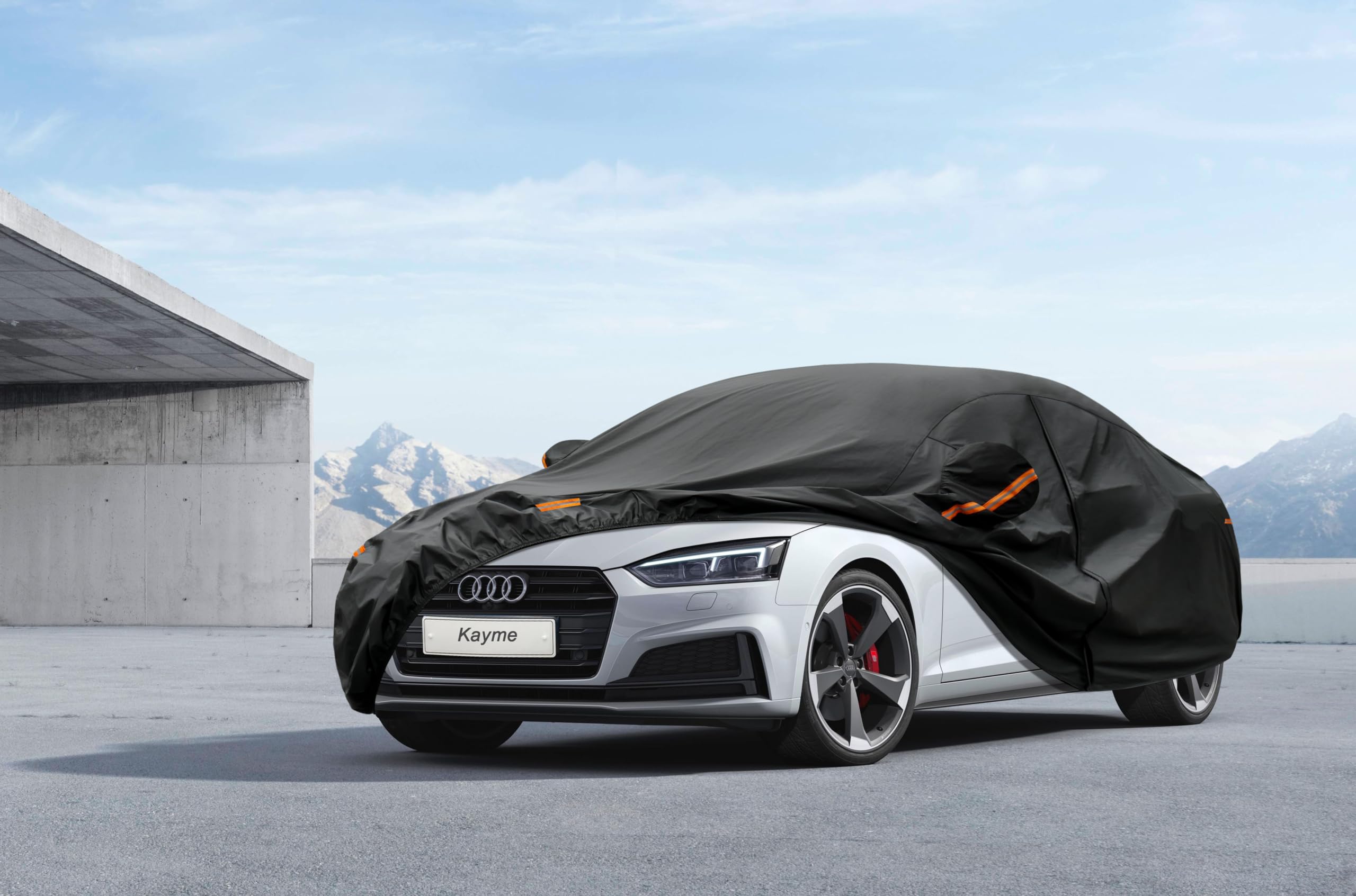 Kayme Funda Coche Exterior, Compatibles con Audi A5 (2009-2025), Cubierta para Coche Impermeable Transpirable Anti-UV Antipolvo de 7 Capas, Cubre Coche con Cremallera y Forro de Algodón. — view 7