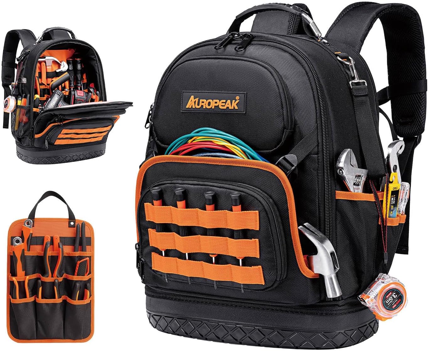 Tool Bag Backpack, 96Pocket Tool Backpack Heavy Duty, Large Tool