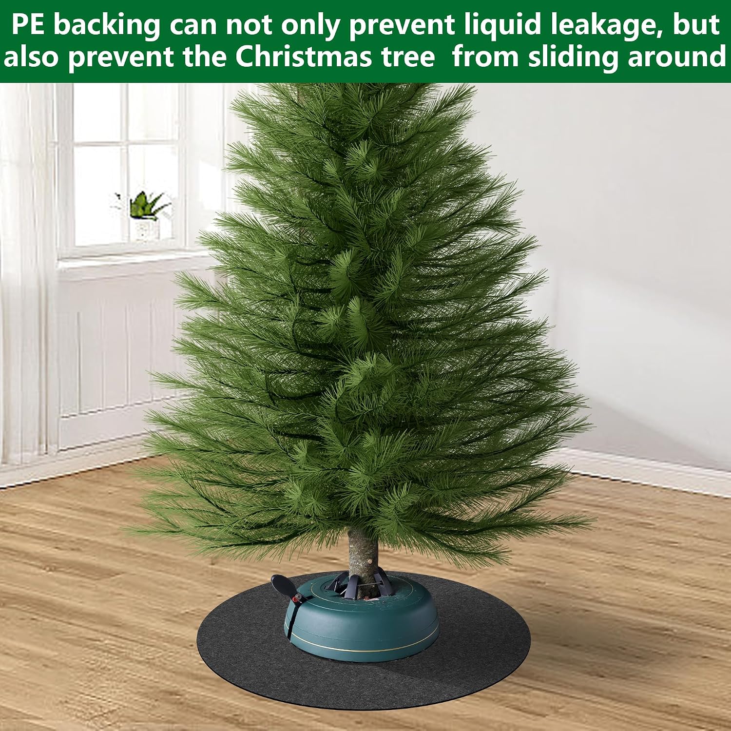 30" Christmas Tree Stand Mats, Non-Slip Felt Tree Stand Tray Mat