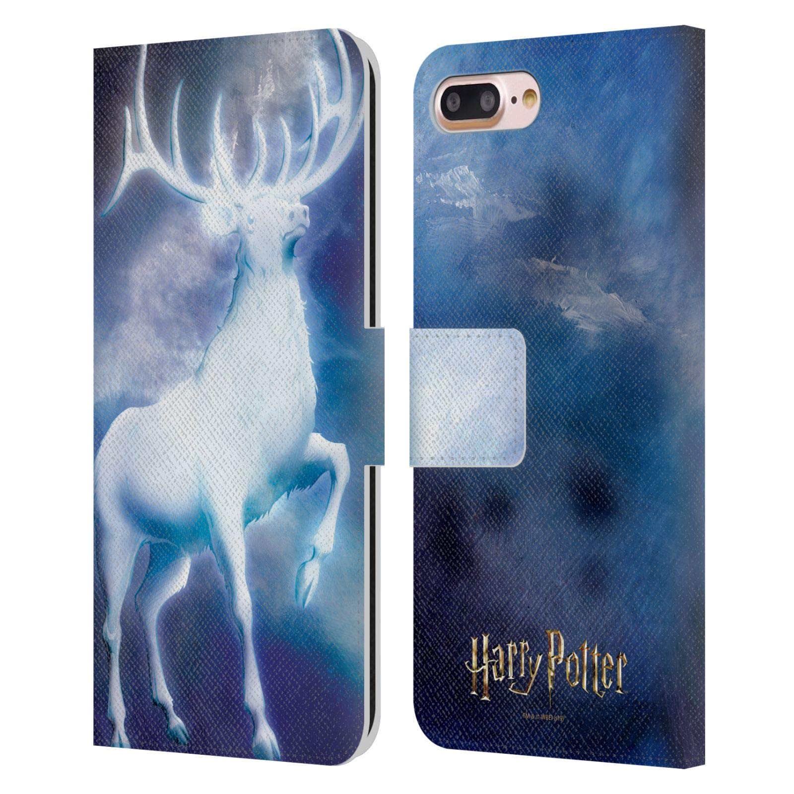 Head Case Designs Officially Licensed Harry Potter Stag Patronus Prisoner of Azkaban II Leather Book Wallet Case Cover Compatible with Apple iPhone 7 Plus/iPhone 8 Plus