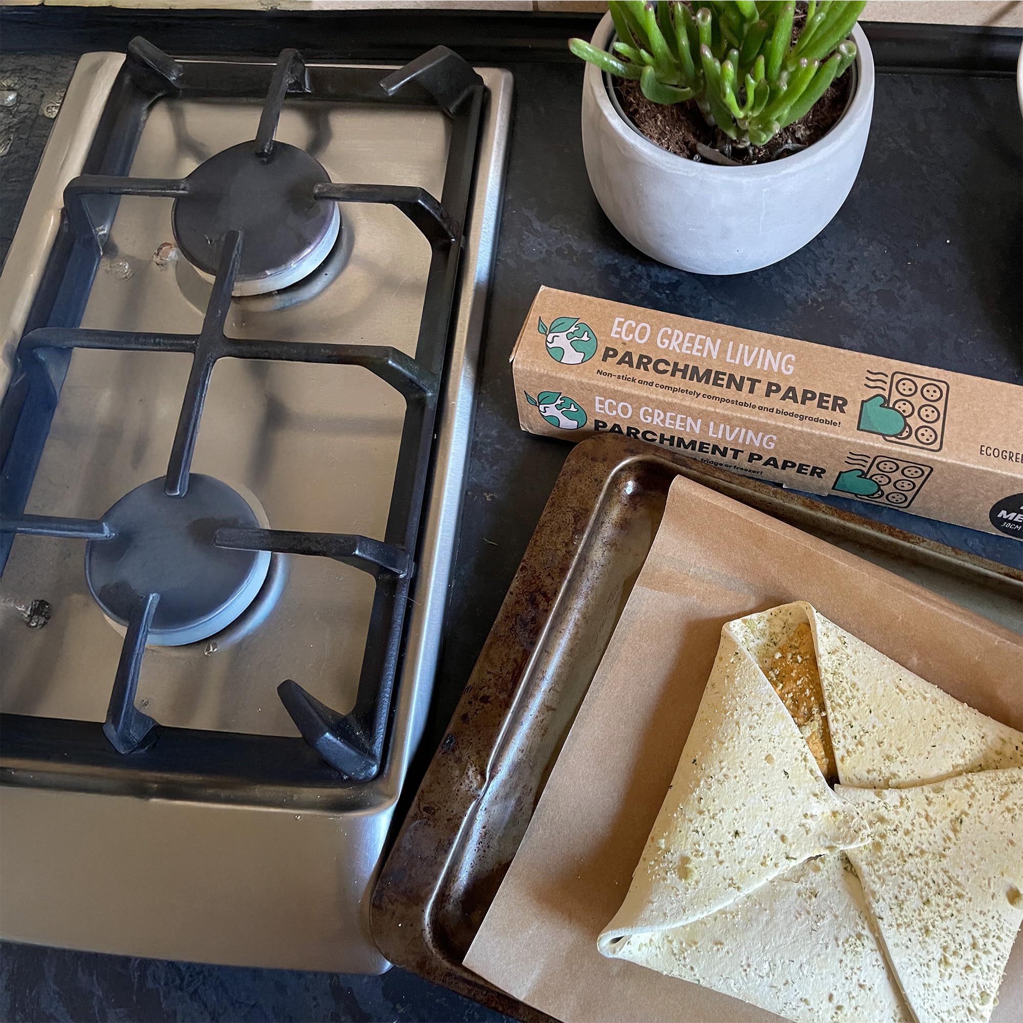 Image secondaire de Lot de 3 rouleaux de papier sulfurisé compostable Eco Green Living