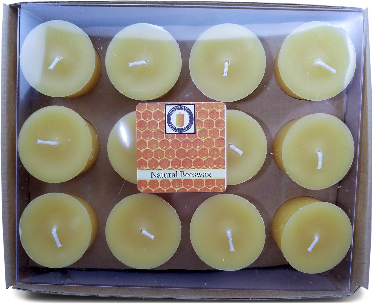 Natural Honey Scented 100% Beeswax Votives, Hand Poured by Hubbardston Candle Company (12)