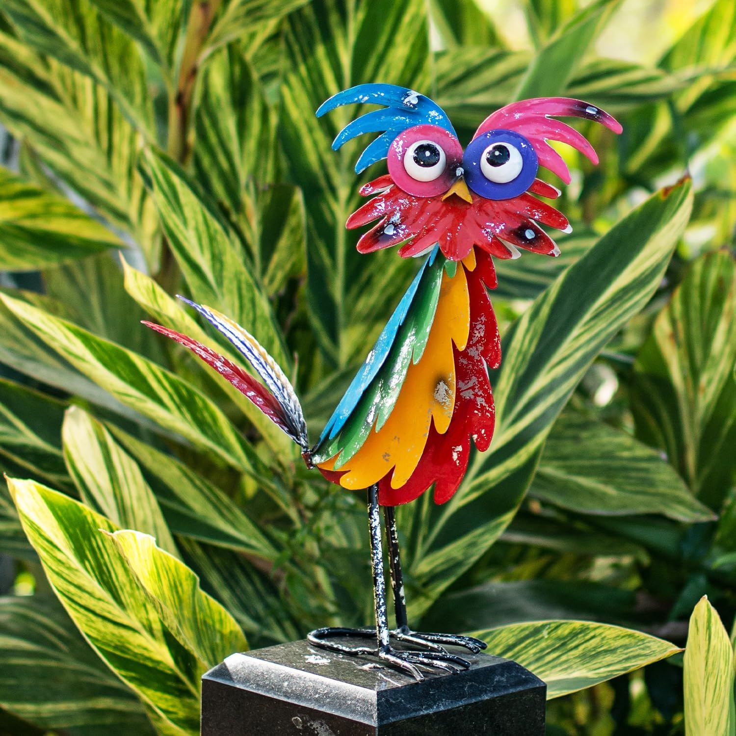 Natelf Outdoor Wacky Metal Owl Yard Statue Decoration Owl Decor Garden Statue Bird Figurine Outdoor Decorations for Yard - Image 6