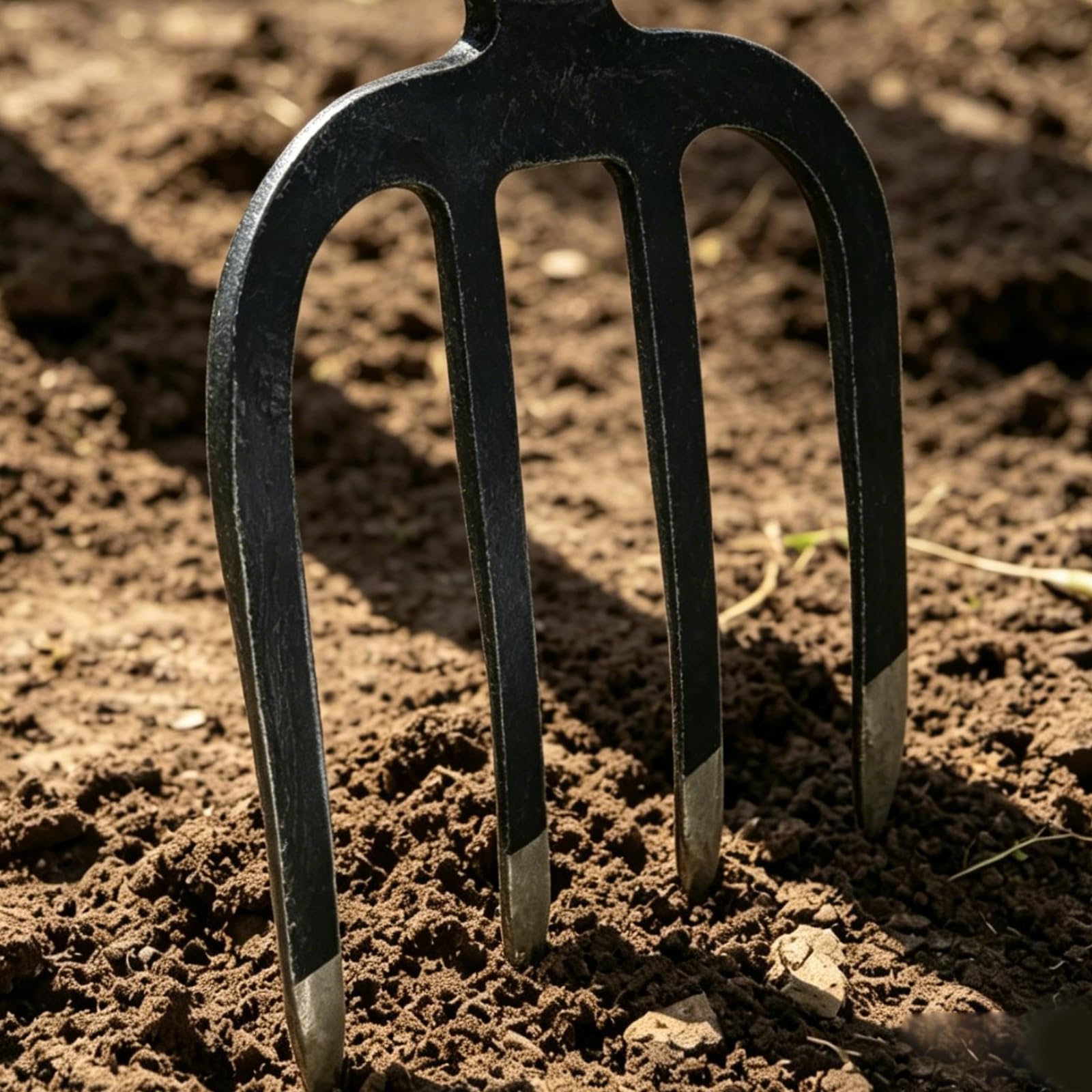 Zappa Giardino Zappa Giardino Rastrello Manganese Coltivatore Diserbo Tiratubi Strumento Manico Antiusura Adatto per Fioriere Campi Prato, 4 Denti