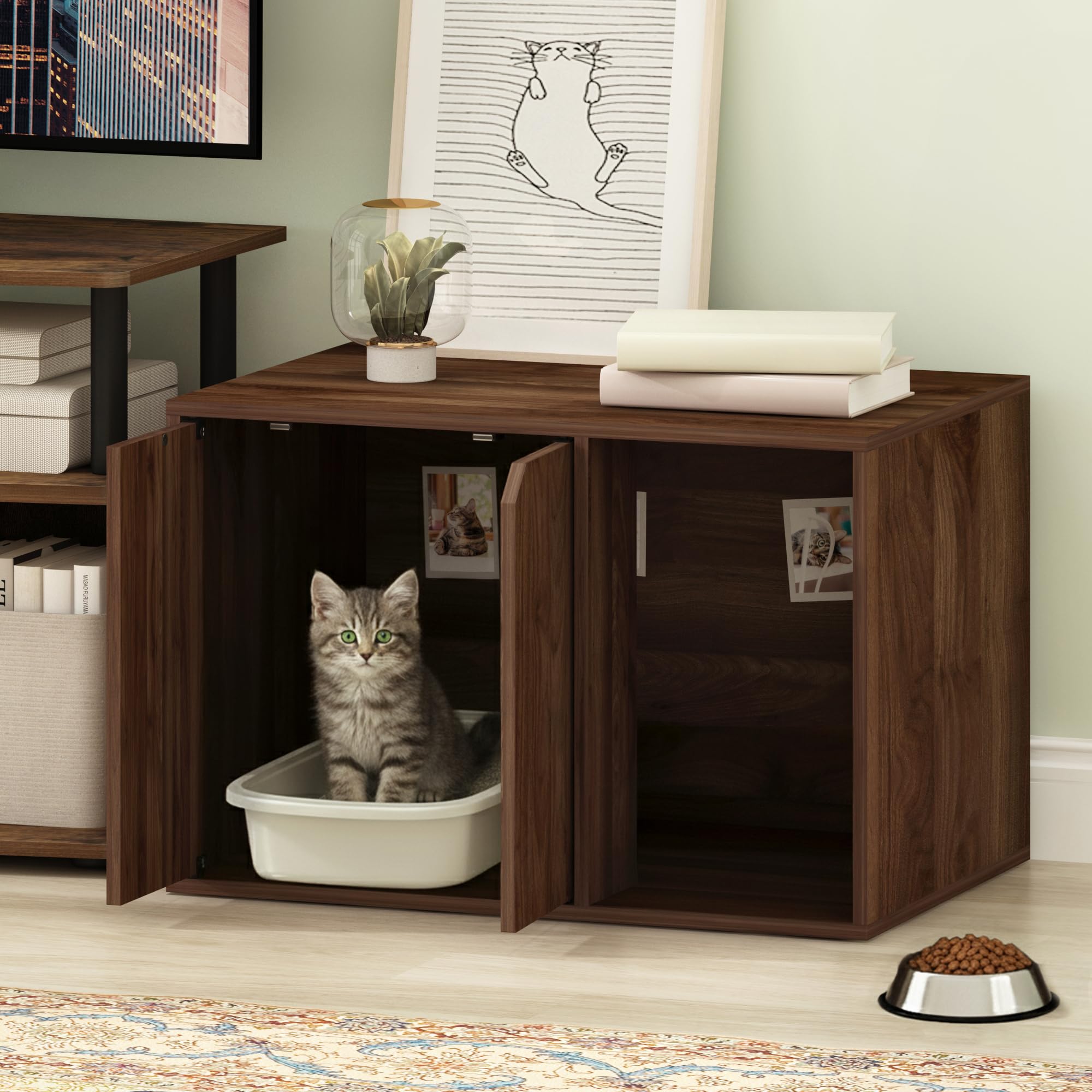 Amazon.com: Furinno Peli Litter Box Enclosure, Small, Columbia