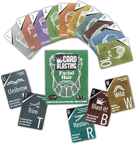 Miniatura 3 de Draggis Studios Juegos de cartas de vello facial para noche de juegos familiar gran regalo de cumpleaños para papá abuelo hermano mayor o novio