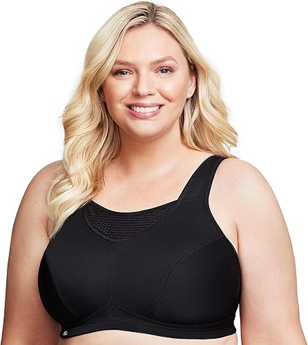 Miniatura 7 de Glamorise 1067 - Brasier deportivo tipo camisola sin rebote y sin aros, para mujer