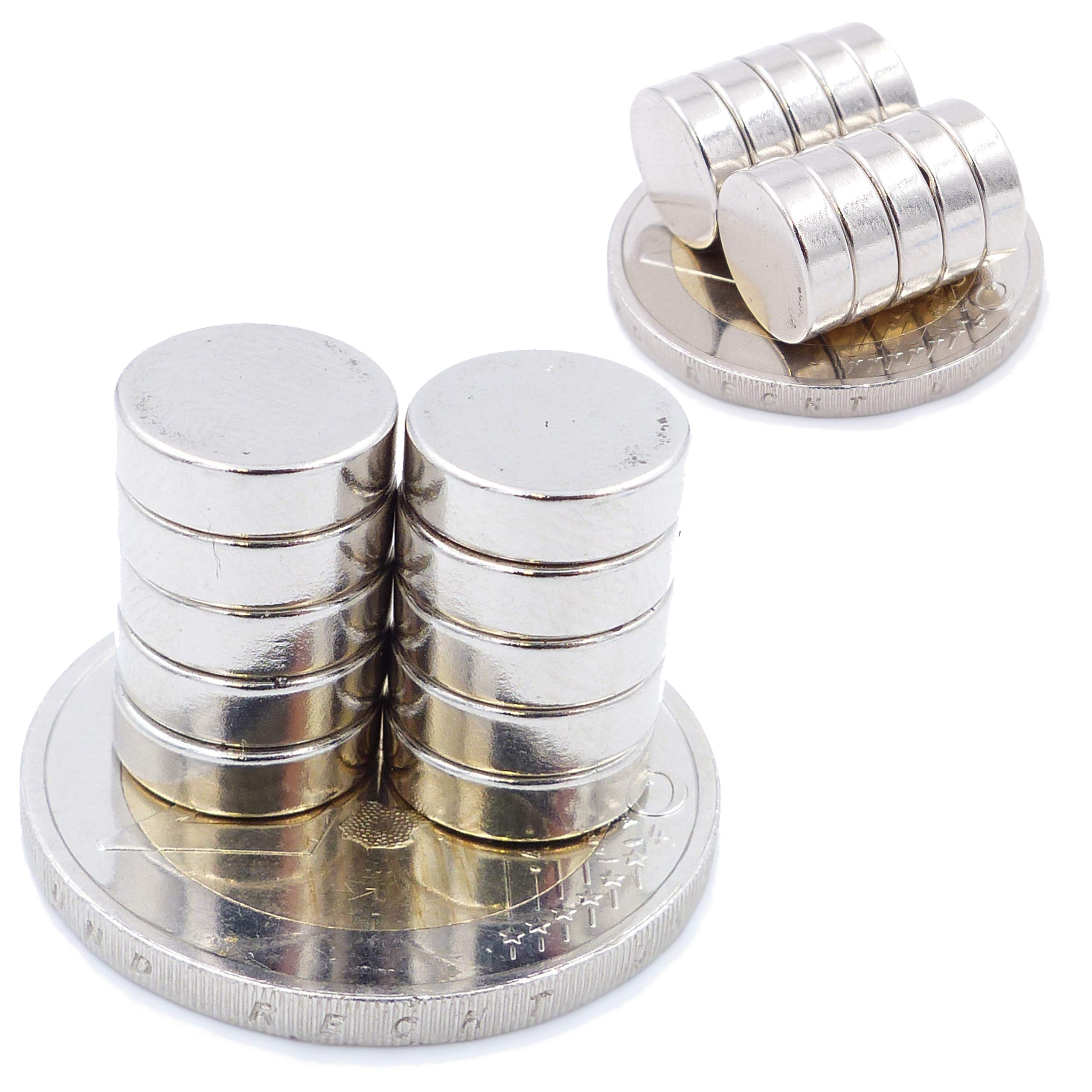 BRUDAZON 35 Mini Magneti Al Neodimio N52 10x3mm - Ultra Potenti Per Modellismo, Foto, Lavagne