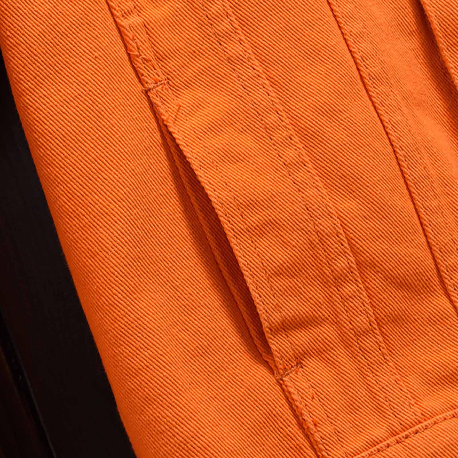 Veste en jean pour homme de couleur unie coupe-vent mi-saison avec poches
