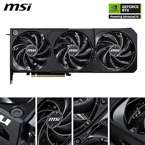 MSI GeForce RTX 5070 Ti Shadow 3X OC — šoninis vaizdas