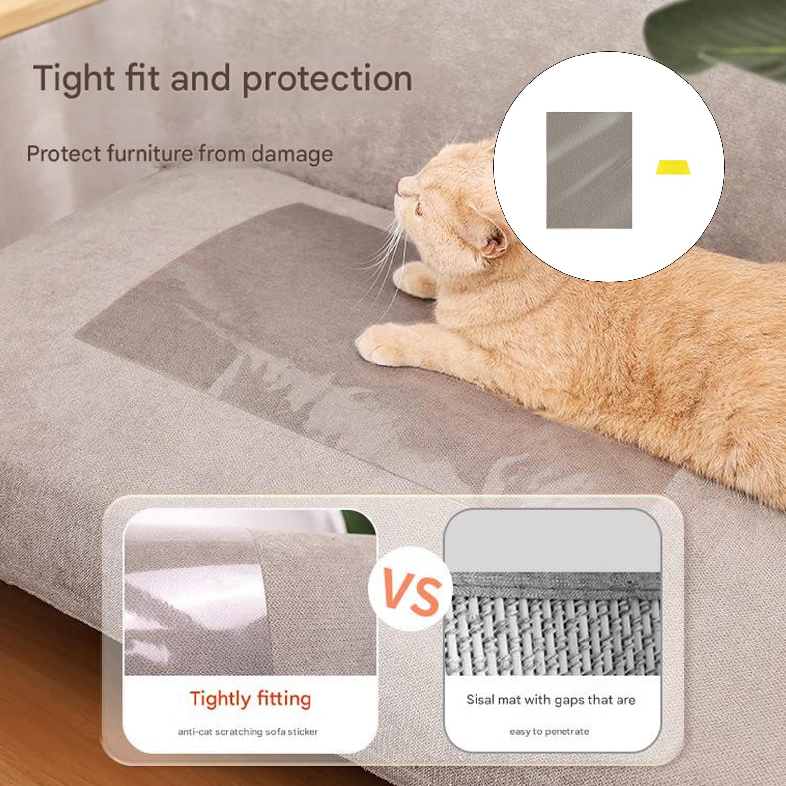 Láminas protectoras autoadhesivas para gatos, para sofá, brazos, muebles, esquinas, película transparente, antiarañazos, durabilidad, protección contra arañazos