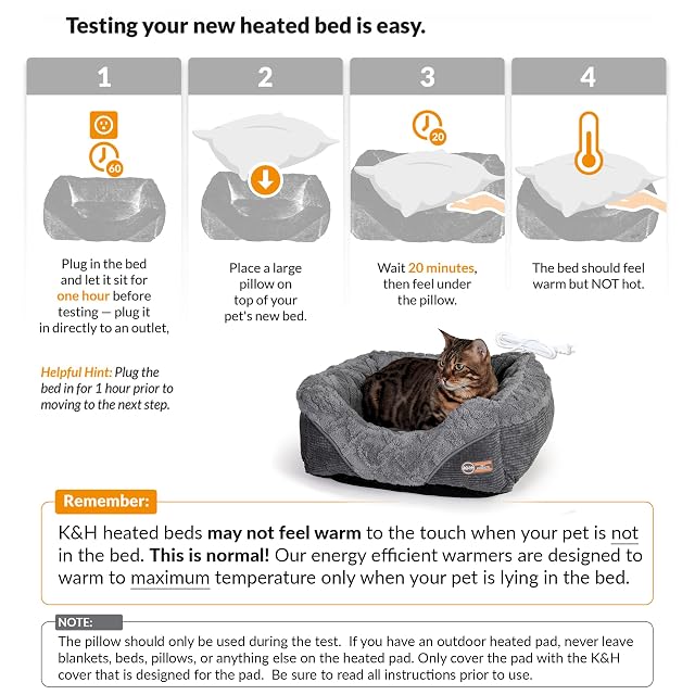 Foto 8 de 8 de K&H Pet Products Thermo-Pet Lounge Cama para Perros pequeños y Gatos