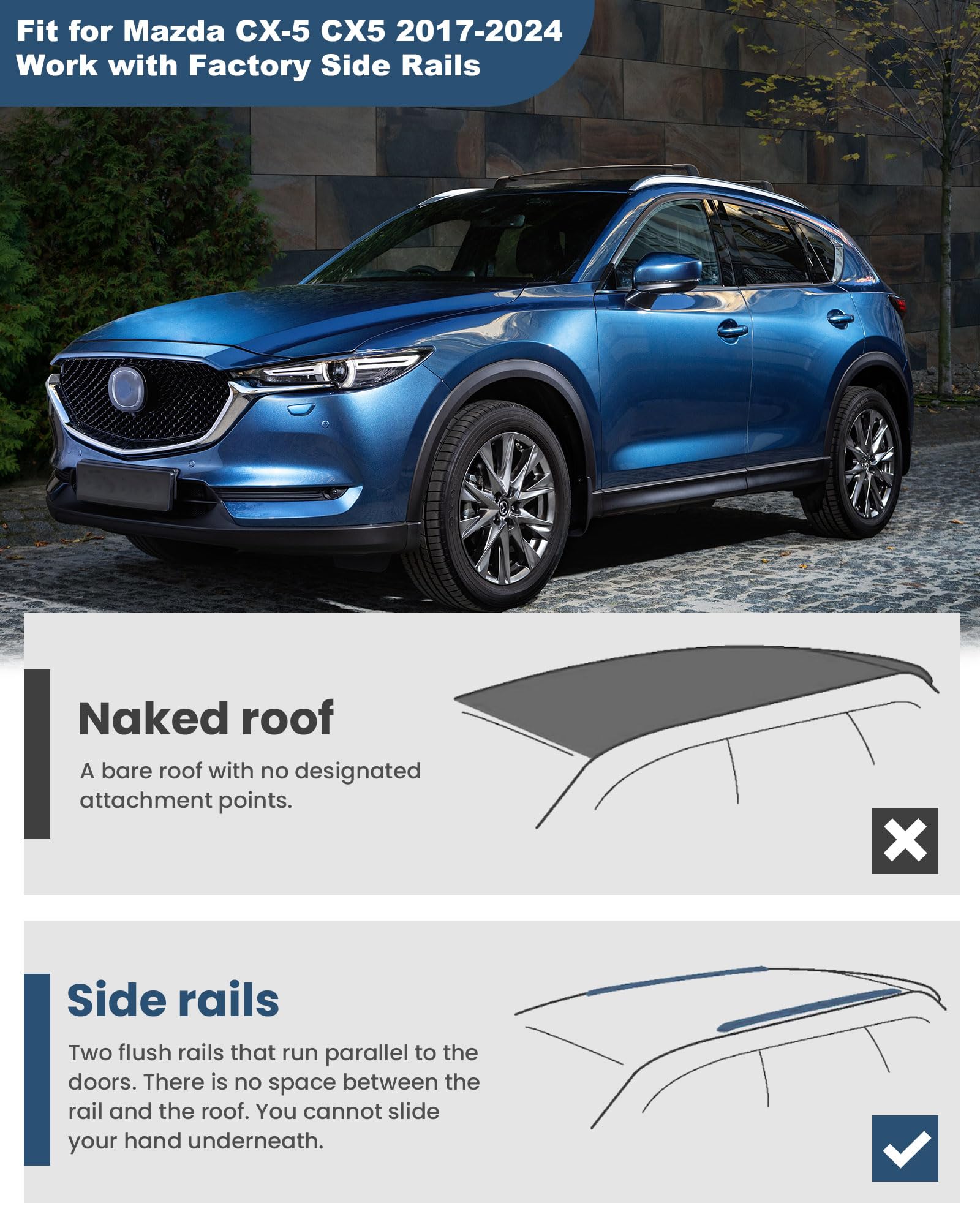 Etesan 220LBS Roof Rack Cross Bars Fit For Mazda CX5