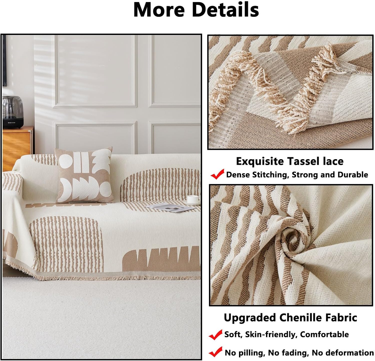 Sofa Couch Covers for 3 2 4 1 Cushion Couch Sofa Pet Friendly,Sectional Sofa Slipcovers L Shape for Dogs,Throw Covers for Couches and Sofas,Chenille Sofa Blankets Furniture Protector Loveseat Cover