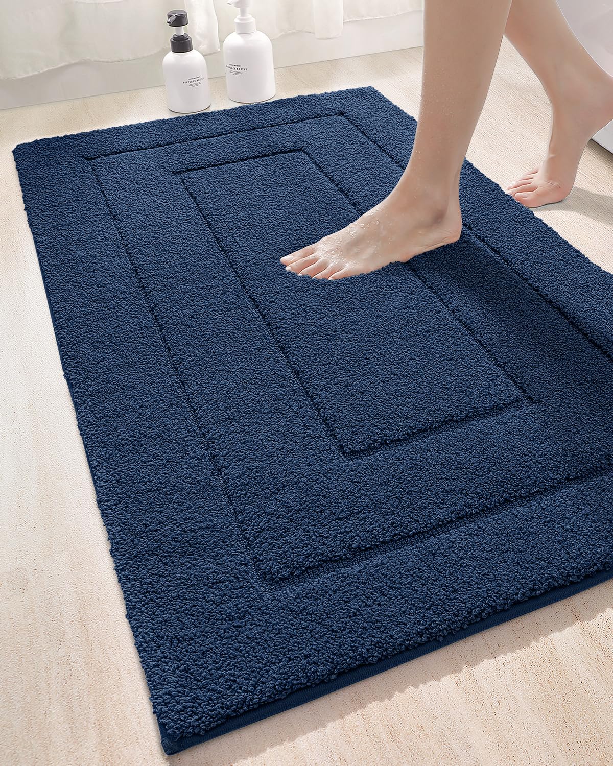 DEXI Bathroom Rug Mat, Extra Soft Absorbent Premium Bath Rug, Non-Slip Comfortable Bath Mat, Carpet for Tub Shower, Bath Room