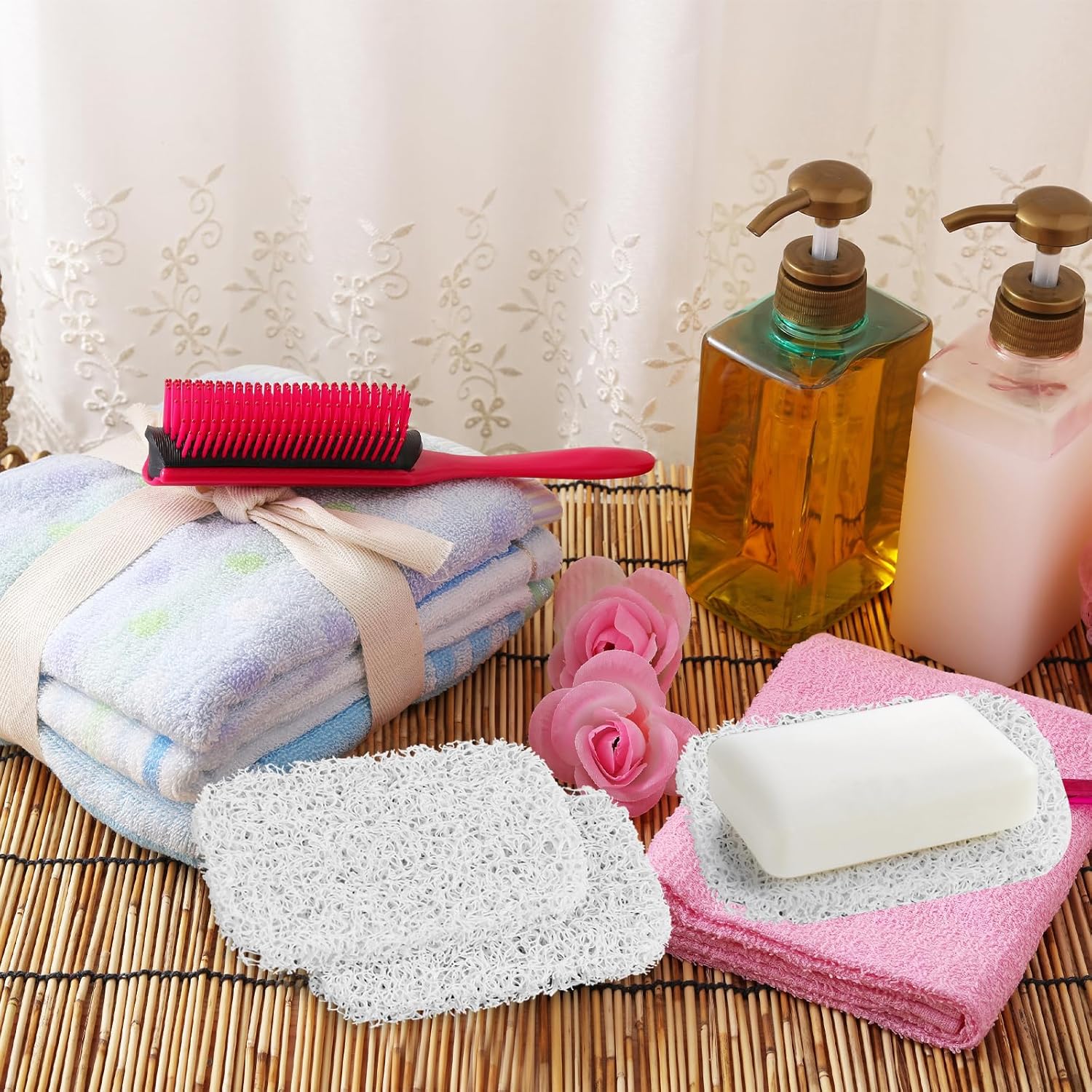 120 Pcs White Soap Saver Pads Non Slip Soap Dishes Mat Self Draining Cleaning Holder Pad for Bathroom Kitchen Hotel Supplies