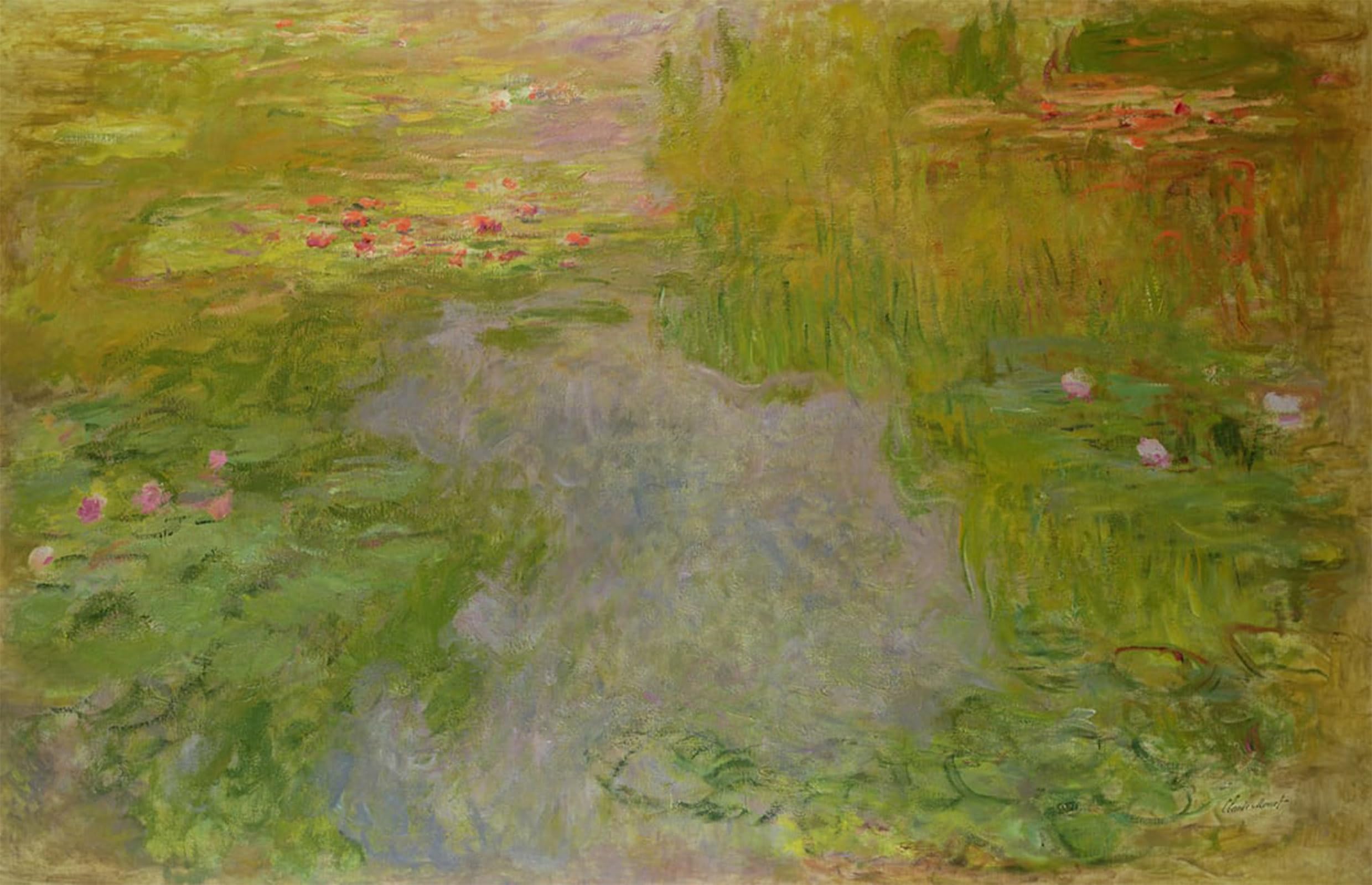 SERENDIPITP Vintage Picture Print on Canvas Wall Art Poster Waterlilies by Claude Monet Artwork Print Poster for Wall Decor 60x90cm