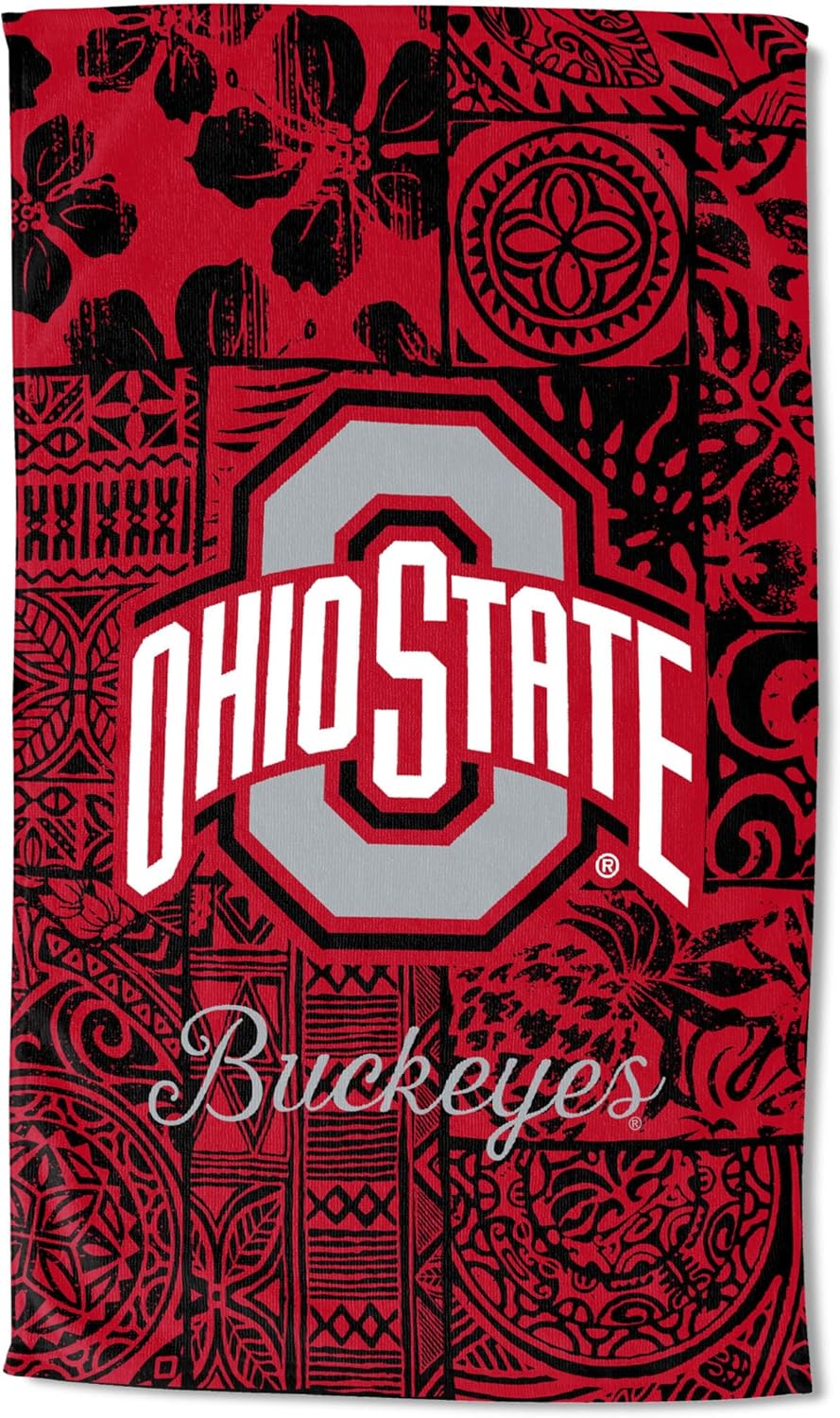 Northwest Ohio State Buckeyes NCAA Beach Towel, Quick-Dry, Soft & Absorbent Lightweight Travel Essentials for Pool or Bath, 40 x 72 inches