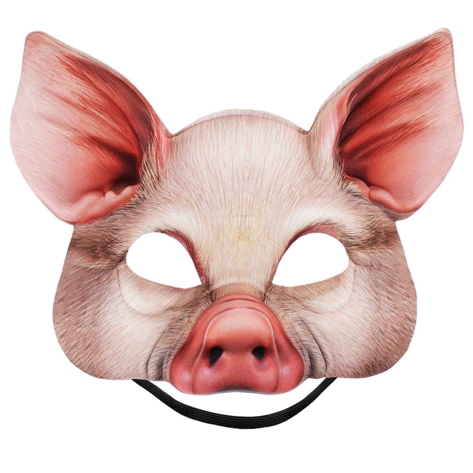 LABRIMP Masque de Cochon Adulte en Eva Réutilisable, Demi-masque Animal Réaliste pour Fête D’halloween, Bal Masqué et Cosplay – Accessoire de Déguisement Léger pour Événements Costumés