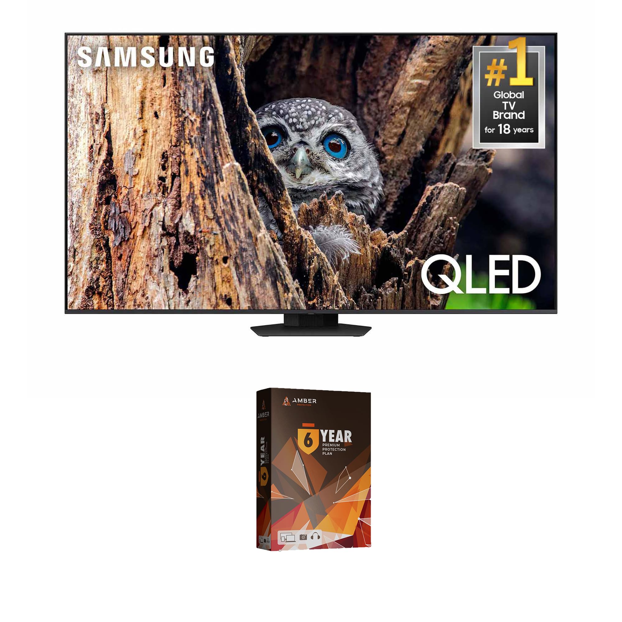 Samsung QN65Q80DAFXZA 65 Inch QLED 4K Quantum HDR Plus Smart TV with 6 Year Amber Protection Plan (2024)