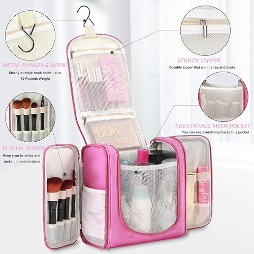 Miniatura 2 de Freegrace bolso para baño premium - organizador para viajes - gancho para colgar duradero - perfecto para accesorios, cosméticos, artículos