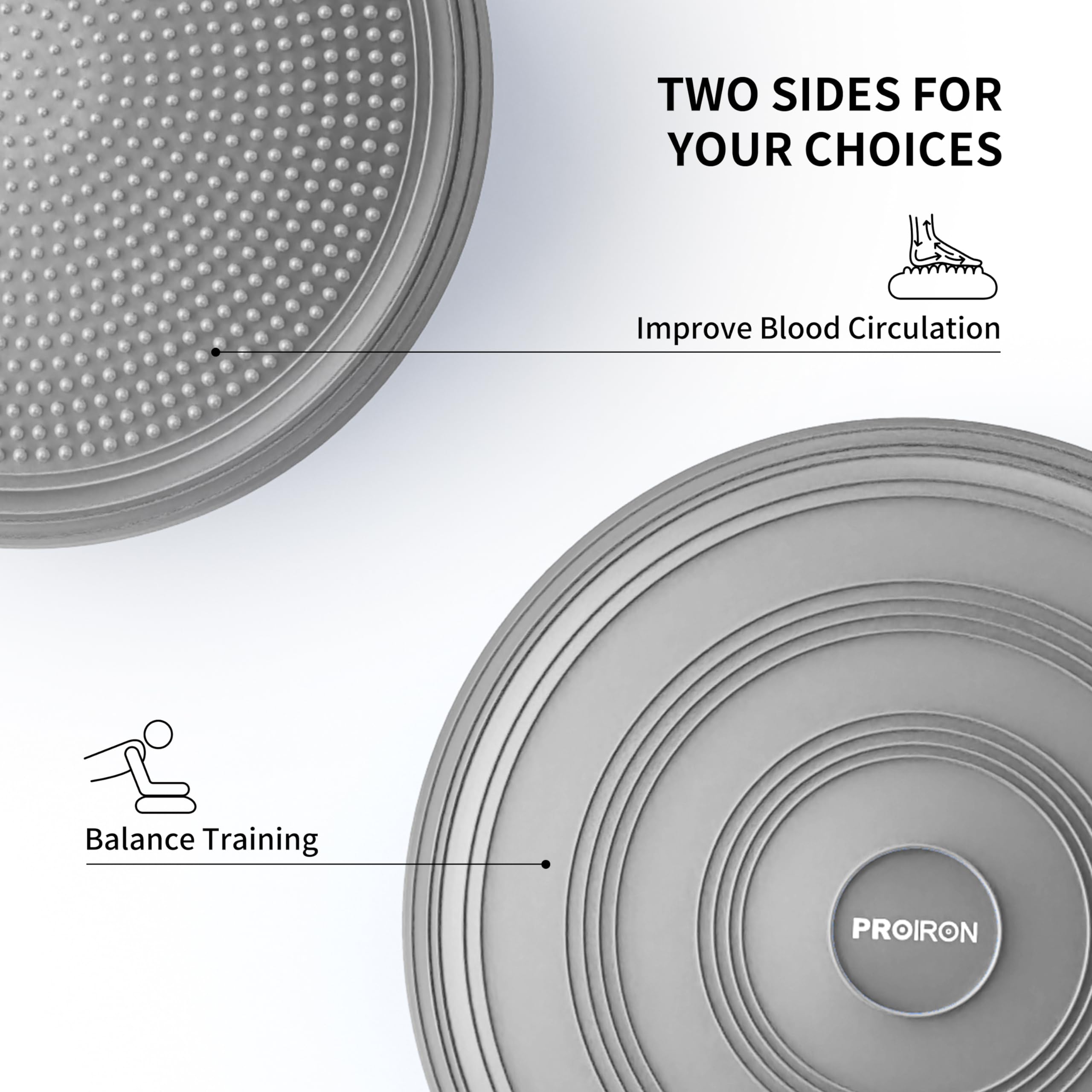 PROIRON Ballsitzkissen, Balance Kissen 33cm, Sitzkissen Orthopädisch für Aufrechte Körperhaltung, Fitness, Gleichgewichts- und Krafttraining inkl. Pumpe