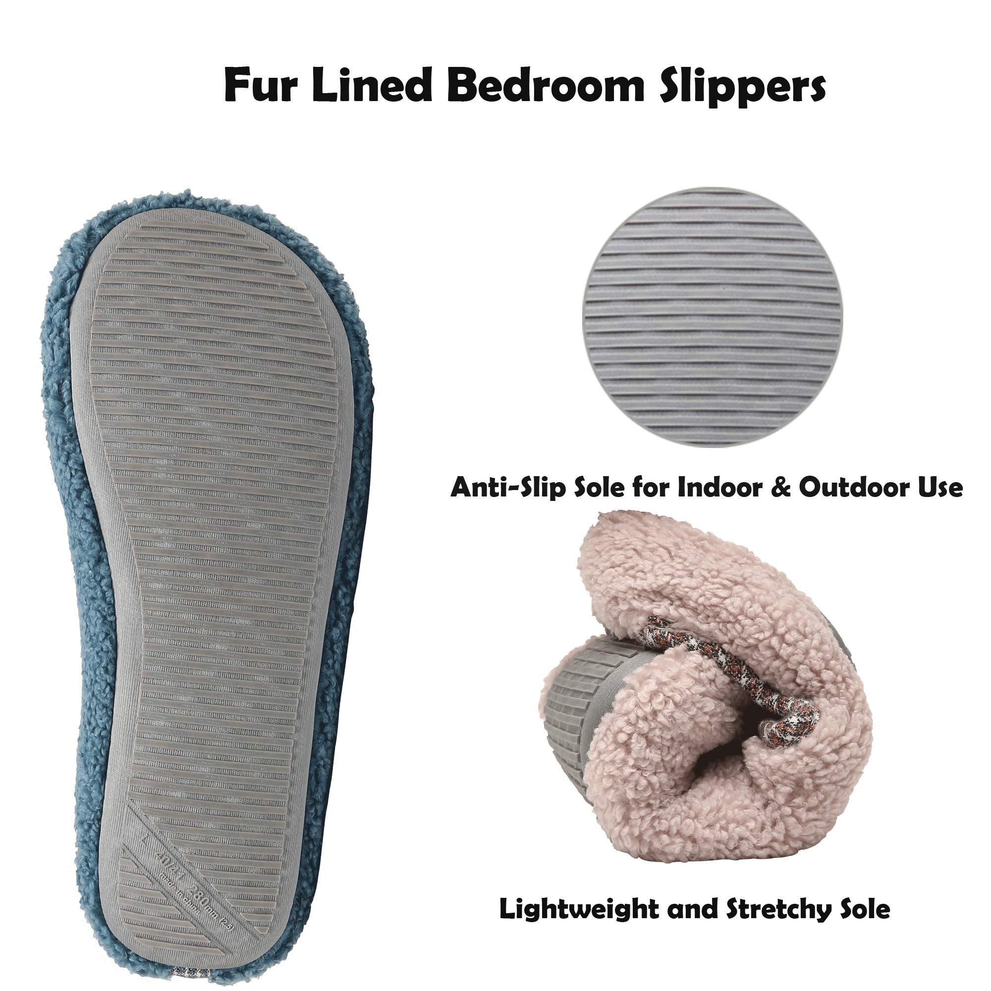 ChayChax Donna Pantofole da Casa Memory Foam Inverno Ciabatte Pantofola Interno Caldo Peluche Leggero Scarpe di Cotone