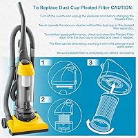 Vista 3 de HASMX Filtro HEPA de repuesto para Eureka Vacuum Series 4700 5550, Boss Power Plus, Envirocare 927, Eureka Maxima sin bolsa modelos 4700