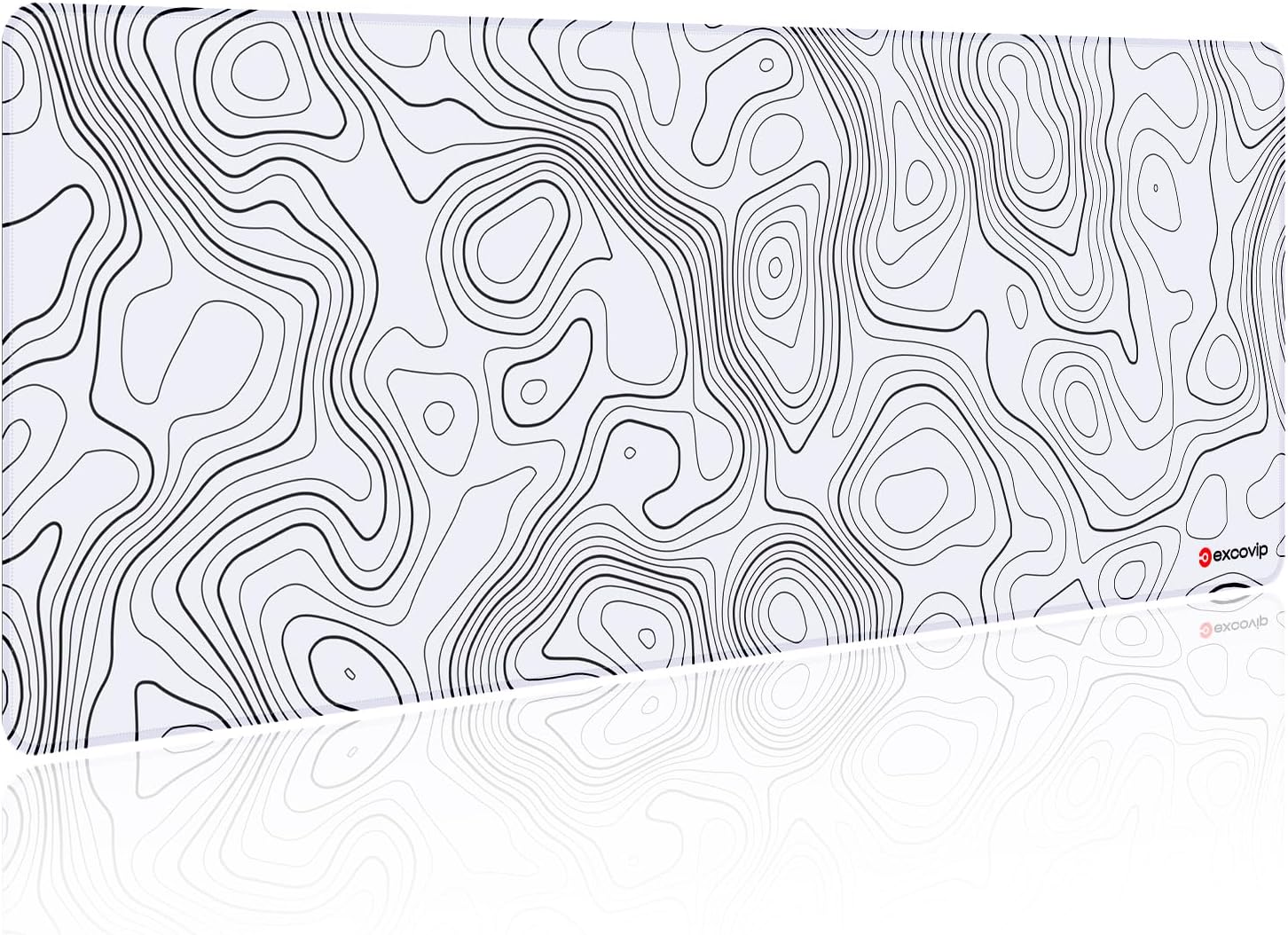 excovip EXCOVIP Large Gaming Mouse Pad XL,Anti-Skid White Mousepad Large Keyboard Mouse Pad Desk Mat with Stitched Edges (800x300mm, White) 0154