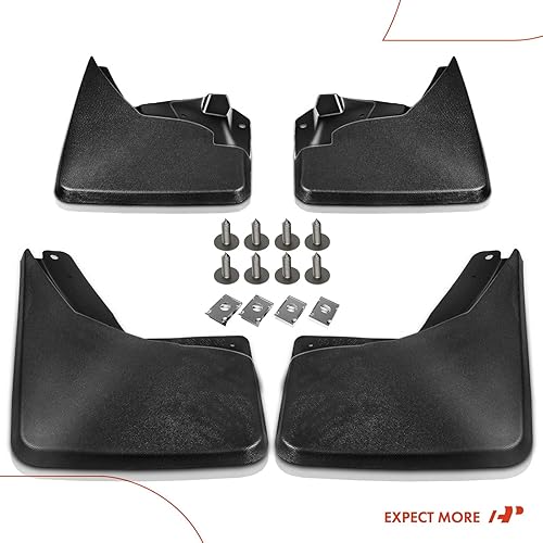 Miniatura 8 de A-Premium Juego de 4 unidades de guardabarros con accesorios compatibles con Hummer H3 2006 2007 2008 2009 2010, Sport Utility, color negro,