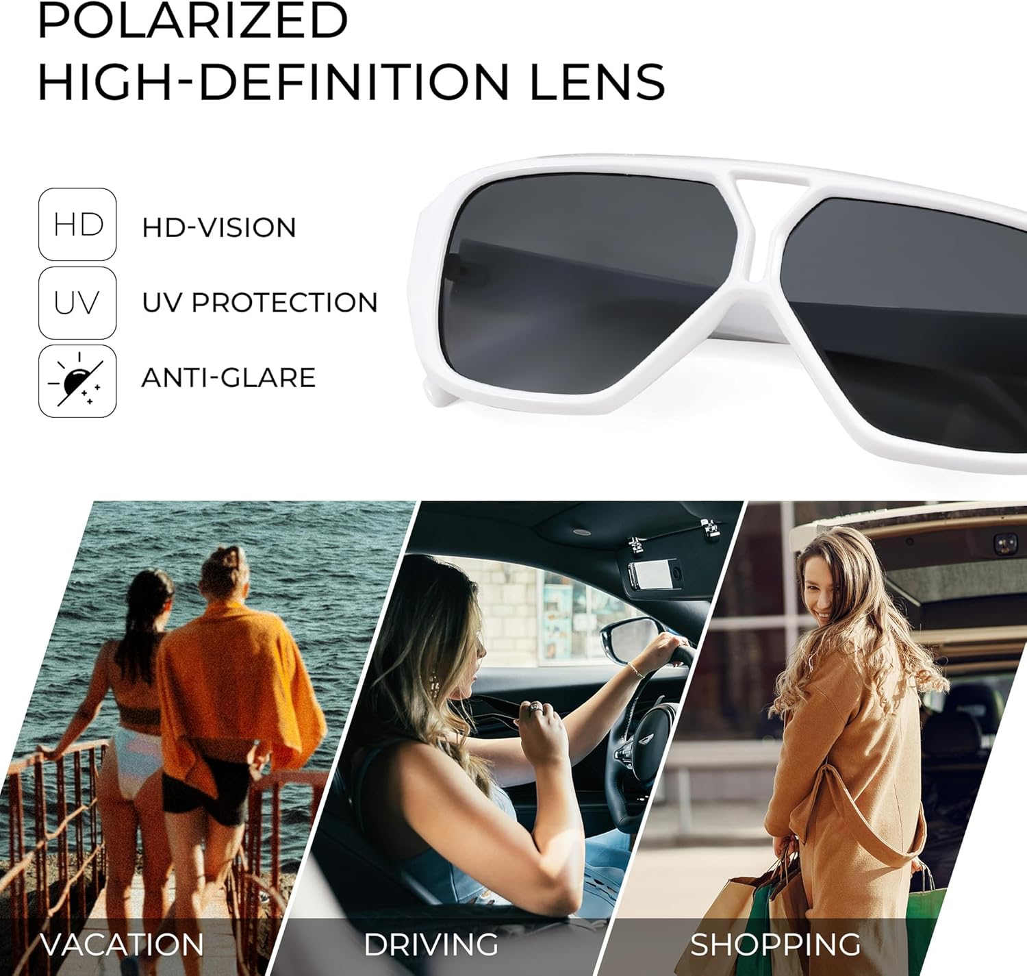 FEISEDY Trendy Retro Aviator Sunglasses Womens Mens Rectangle Vintage 70s Square Aviator Sun Glasses B0110 - Image 4