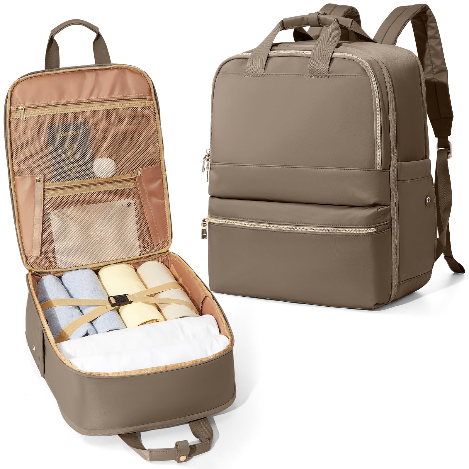 UPPACK Mochila De Viaje Para Ryanair Mujer 40x20x25 Bolsa De Cabina 45x36x20 Mochila Viaje Cabina Avion Mujer Equipaje De Mano Impermeable Antirrobo Casual