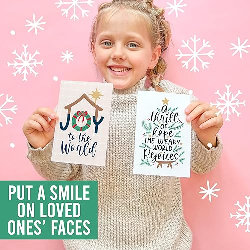 Miniatura 4 de 24 tarjetas de Navidad en caja con sobres, tarjetas de pesebre religiosas surtidas a granel