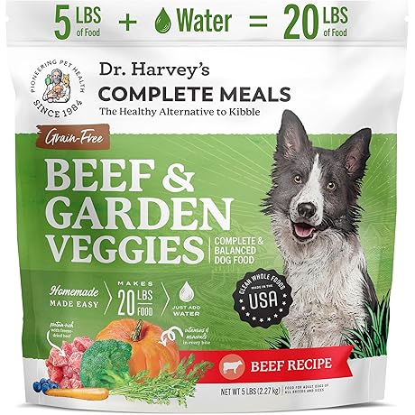 Dr. Harvey's Beef & Garden Veggies Dog Food: Dehydrated Grain-Free Goodness for Your Furry Friend