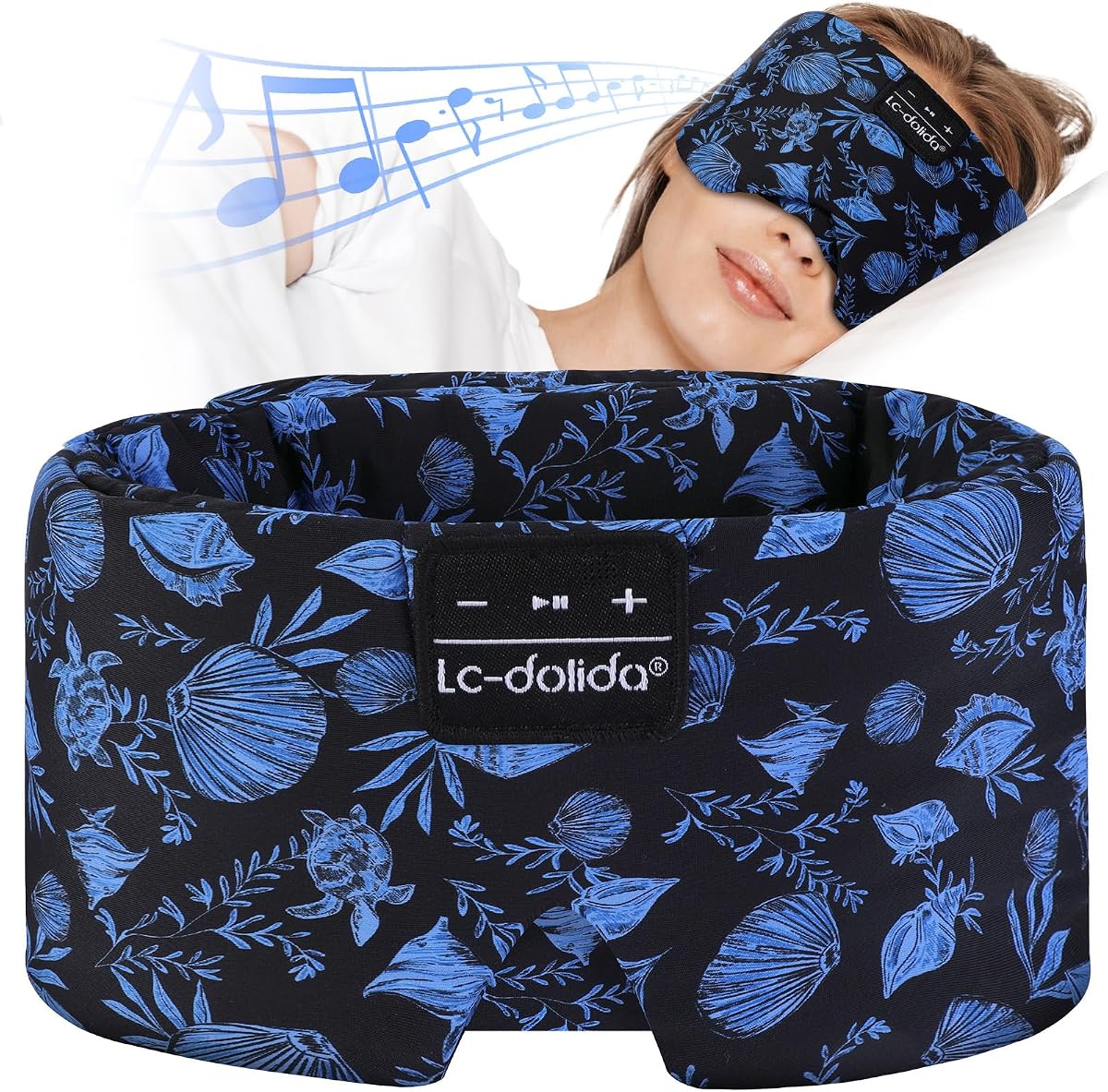 Sleep Mask with Bluetooth Headphones, Extra Large Silk Eye Mask for Sleeping Side Day Sleepers, Sleep Headphones Bluetooth 5.4 for Women Men with Thin Speaker, Blackout, Comfort, Microphone