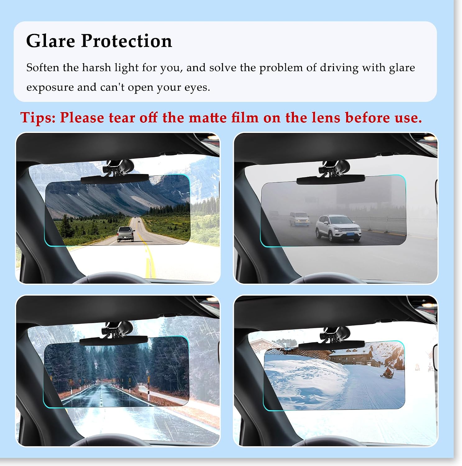 180° Adjustment Sun Visor Extender for Car,Strong Shading Car Visor Extender Sun Blocker for Glare Prevention,Universal CCar Accessories Visor Extender Attachment