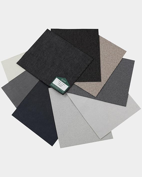 Yoolax Smart Curtains, Fabric Samples for Motorized Curtain, Dark Color | Light Filtering, Blackout, Multicolor Fabric Swatches for Curtains, Preview Materials and Colors before Customizing