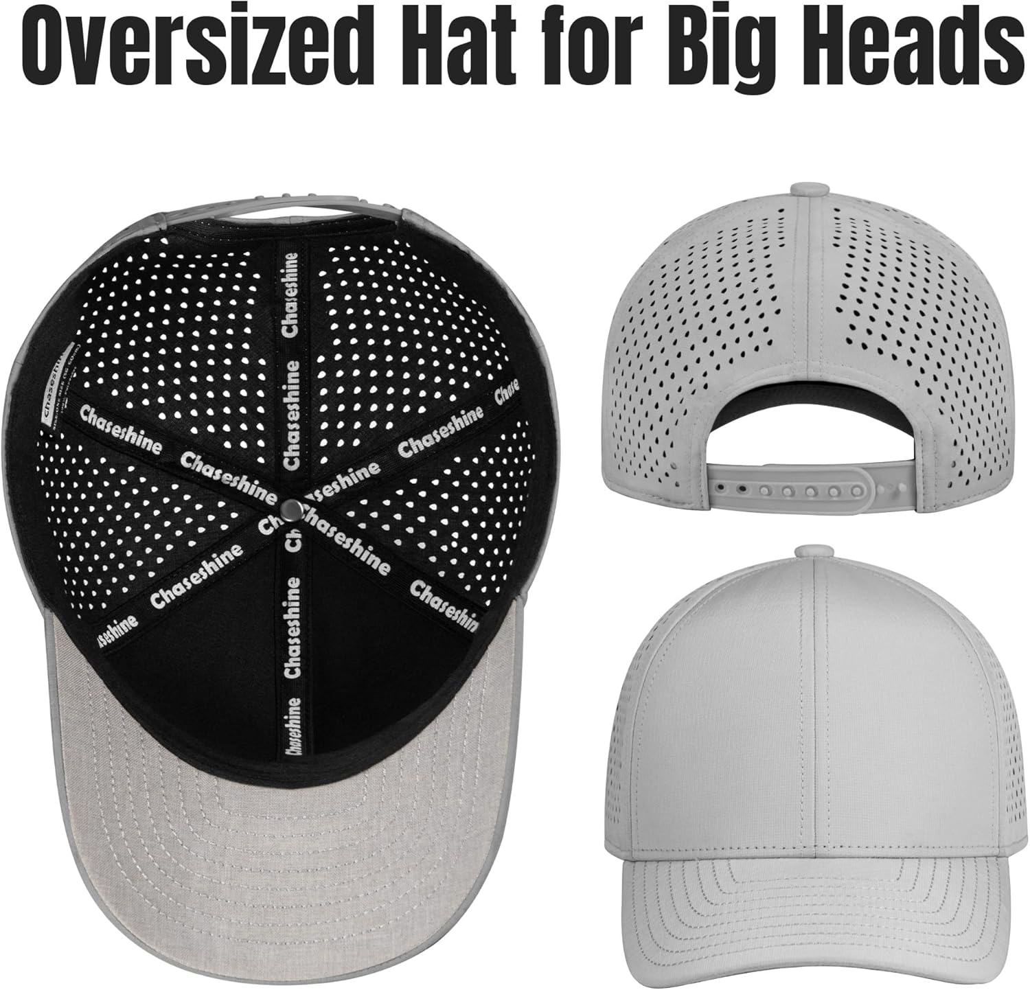 Performance Snapback Hats for Men Women,6 Panel Baseball Cap,Golf,Running,Workout - Image 2