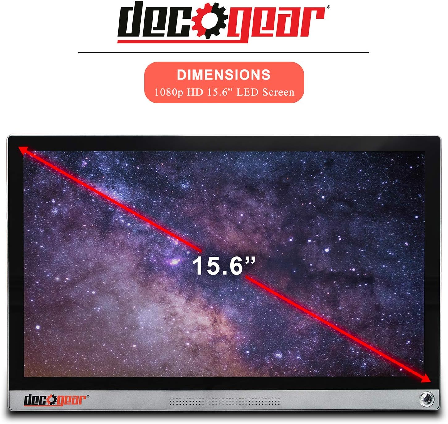 Hоttеѕt Sаlеѕ Deco Gear 15.6 Portable Monitor 1080p IPS HD Panel, Touchscreen with 10 Point Capacitive Control, 10,000 mAh Battery, Built-In Dual Speakers & USB Type-C and HDMI Devices Connections