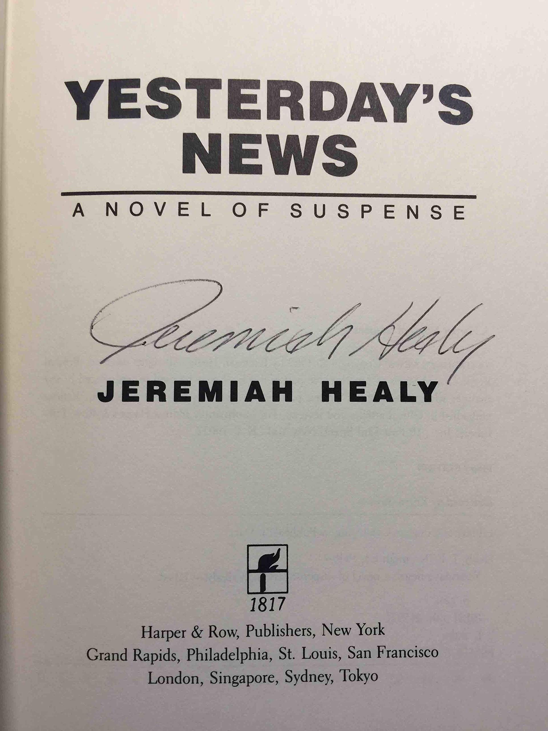 Yesterday's News: A Novel of Suspense (A Harper Novel of Suspense)