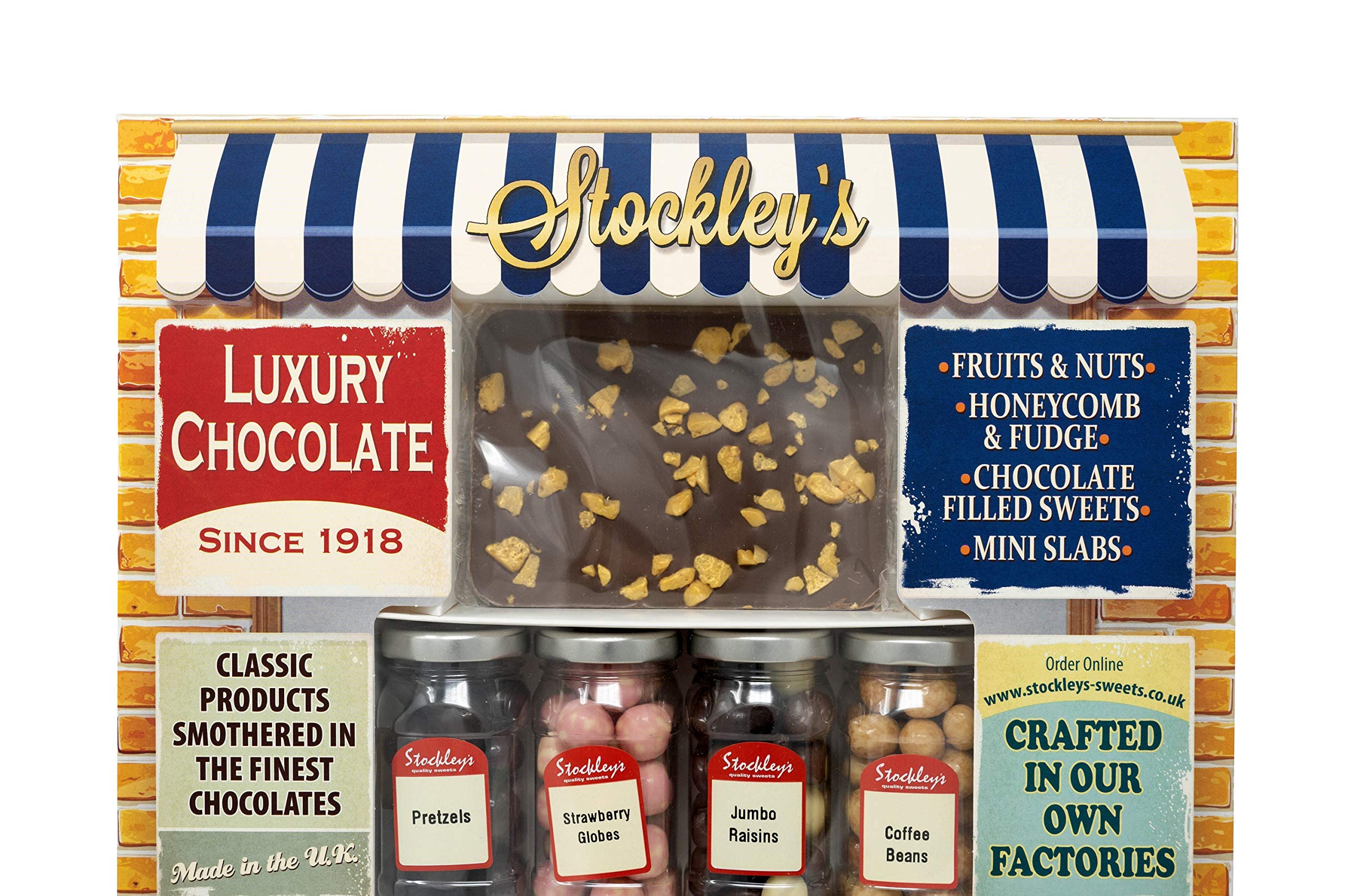 Stockley's Chocolate Gift Set Box 9 x Jars & Chocolate Slab Novelty
