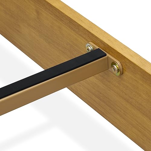 Miniatura 12 de East West Furniture DNP-23-F - Base de cama de plataforma de tamaño matrimonial con 4 patas de madera maciza y 2 patas centrales adicionales,